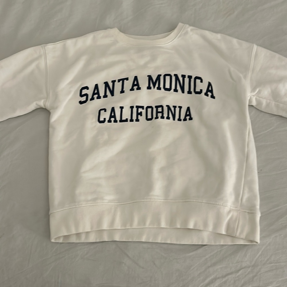 white santa monica california zara crewneck size youth 11-12